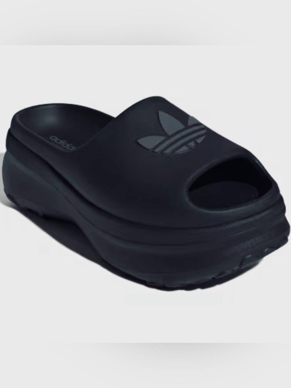 adidas Adifoam Stan Slides in Core Black